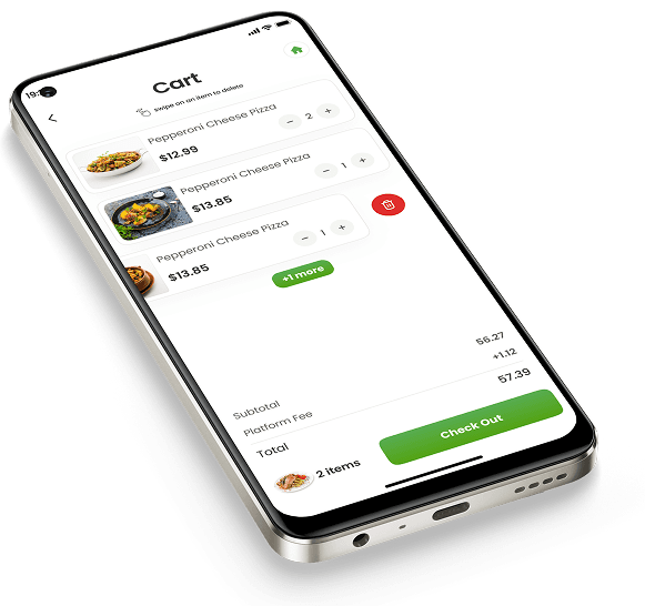 Quicky app shopping cart