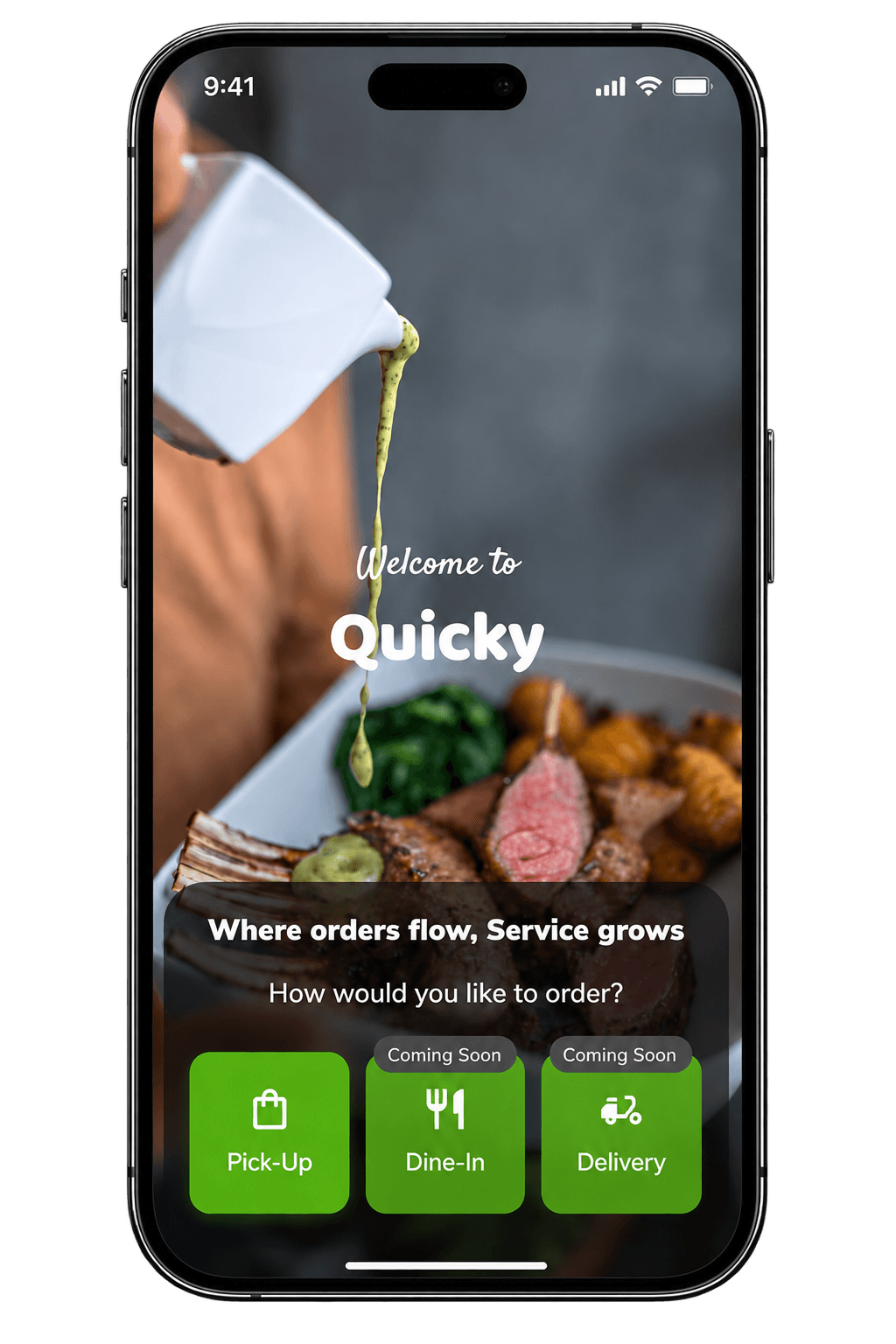 Quicky welcome and order-mode phone
